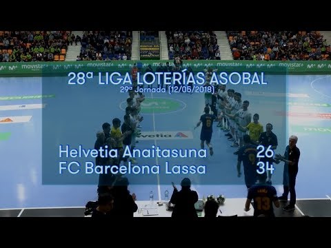 LIGA LOTERIAS ASOBAL J29 Helvetia Anaitasuna - FC Barcelona Lassa 26-34