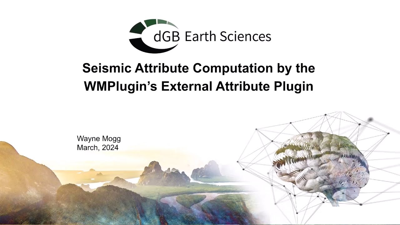 OpendTect Demo: Seismic Attribute Computation by the WMPlugin's External Attribute Plugin