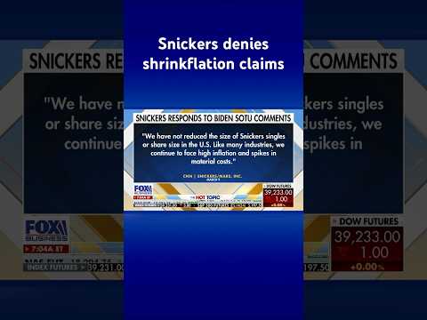 Snickers claps back at Biden’s shrinkflation claim: Size ‘not reduced’ #shorts