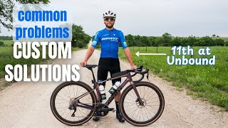 3D parts galore on Unbound Gravel bike of Adne Koster (11th in 200mi pro race)