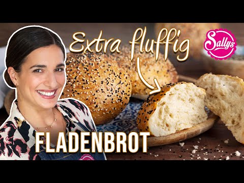 fluffiges Fladenbrot / Dönerbrot mit Sesam 🍞 schnell & lecker / perfekt zum Grillen ❤️