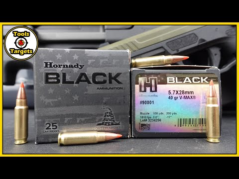 5.7 is BACK in BLACK!...Hornady Black V-Max 5.7x28 Ballistic Gel AMMO Test \u0026 Review!