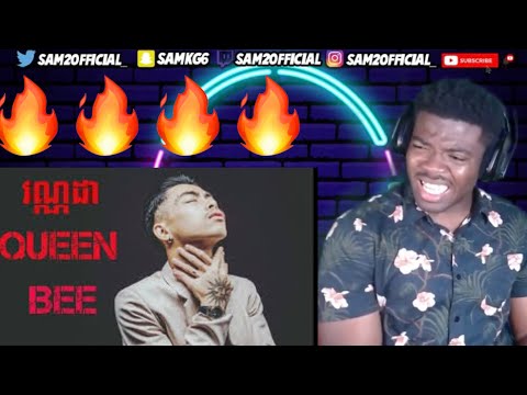 AMERICAN FIRST TIME HEARING VANNDA - QUEEN BEE - នារីជឿនលឿន (Lyrics Video)