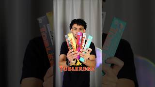 PROVEI TODOS OS SABORES DE TOBLERONE! 🍫#chocolate #toblerone #provando #experimentando #satisfatorio