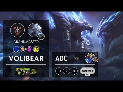 Volibear ADC vs Ezreal - EUW Grandmaster Patch 10.22