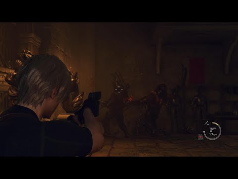 Resident Evil 4 Remake: Two Garrador Fight Pistol Knife Only No Healing 😎