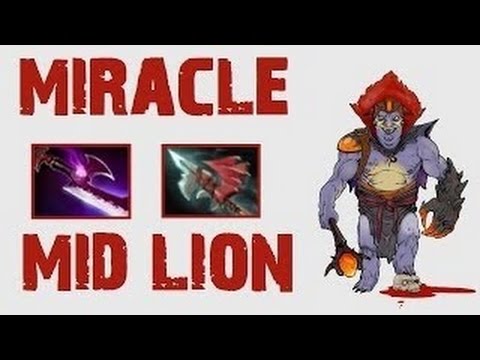 Dota 2 Miracle Lion killer from nowhere - Gameplay Dota 2 6.87