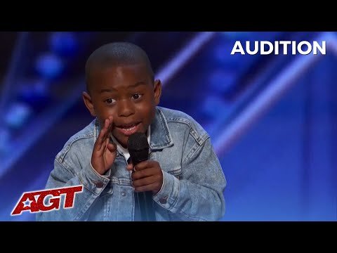 Lil Hunter Kelly: 7 Year Old Comedian UPSTAGES HIS DAD with his AGT Audition!