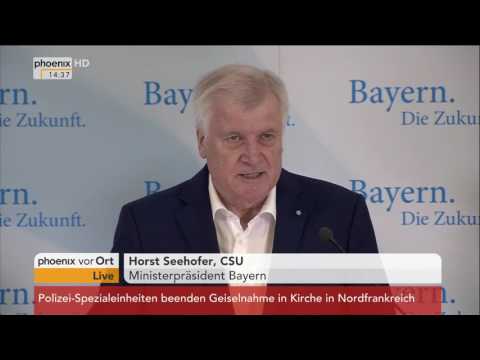 "Herausforderungen für die innere Sicherheit": PK mit u.a. Horst Seehofer am 26.07.2016