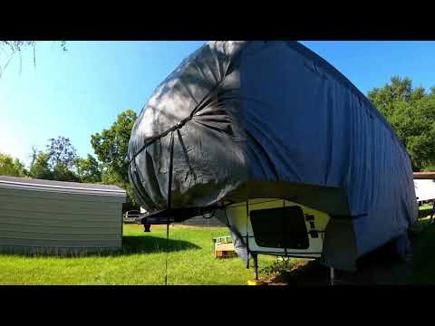 How to install a 5th wheel RV cover?