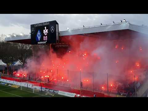 29.02.2020 SV Waldhof Mannheim - 1.FC Kaiserslautern, 2. HZ, Pyro, Pyrotechnik