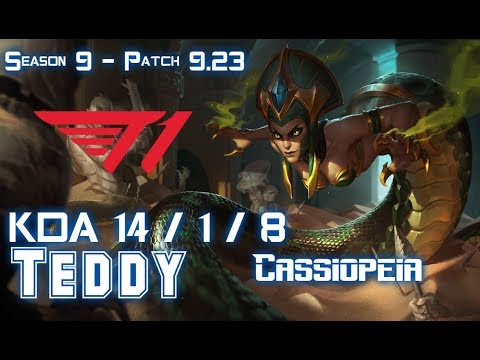 SKT T1 Teddy CASSIOPEIA vs JINX ADC - Patch 9.23 KR Ranked