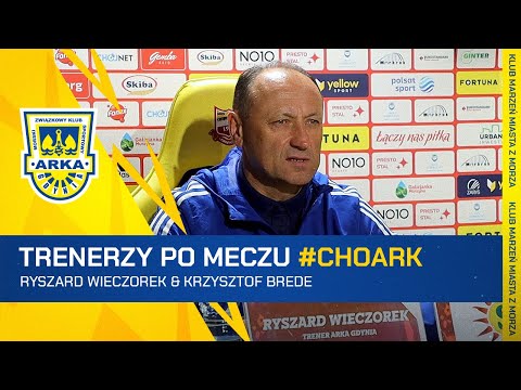 CHOJNICZANKA CHOJNICE - ARKA GDYNIA 1:3. TRENERZY PO MECZU