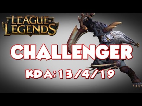 EUW Challenger rank 1 as Rengar vs Riven - Top
