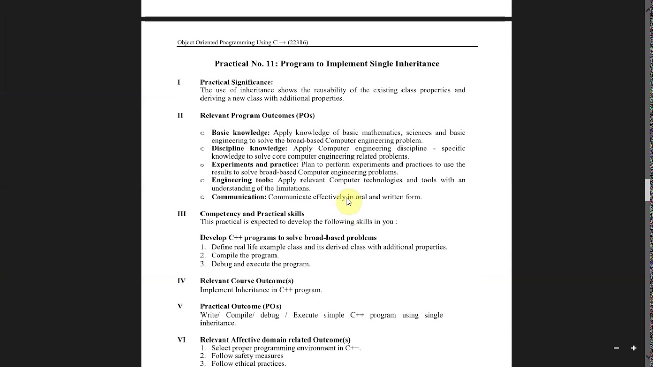 Experiment no 11| OOP(22316) | C++ program to implement single inheritance