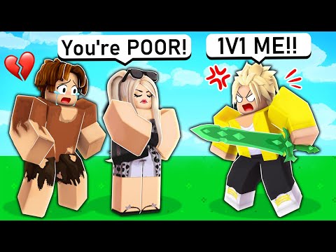 She Broke Up With Her Boyfriend For Being Poor, So I 1v1'd Her! (Roblox Bedwars)