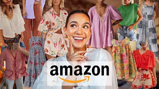 HUGE AMAZON FASHION SUMMER TRY-ON HAUL (summer dresses, scandinavian style, free people dupe) | 2024
