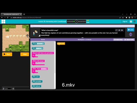 L19-6 |Code.org | Express-2021 | Lesson 19: Harvesting with Conditionals | level 6