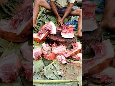 Big pig ribs cutting. pork meat cutting. pork cutting. #porkcutting #porkmeatcutting #pork