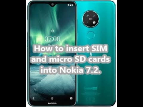 How to insert SIM and micro SD cards into Nokia 7.2.