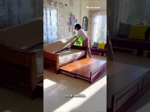 Buy Wooden Sofa Cum Bed Online – Space-Saving Sofa Bed for Modern Living Rooms