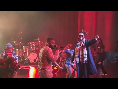 Flavour Surprised Falz At His London Show As The Perform Ndi Ike Hit Track Together At Falz Concert