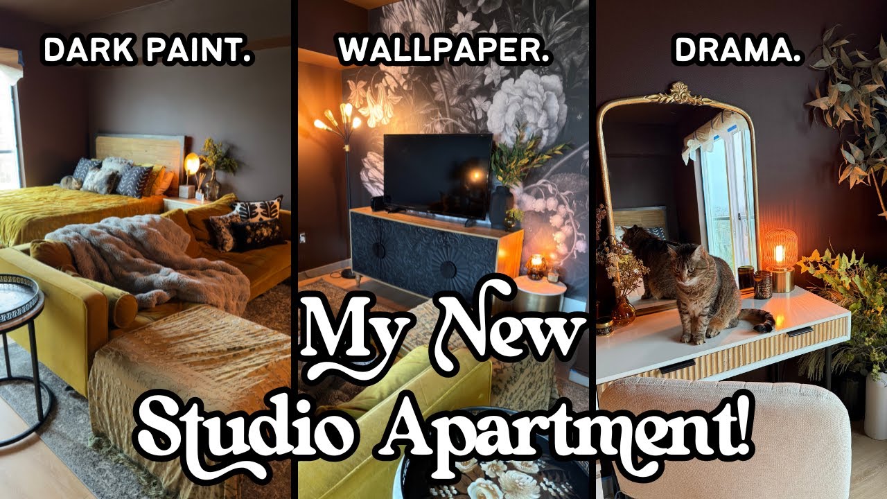 I Moved Into a Studio Apartment! And I'm Transforming This Small Space Into a Dark Cozy Retreat