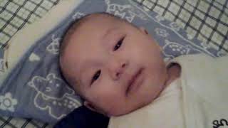 Baby's first words at 3 months old: 阿嬤 (grandma in Cantonese)
