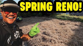 Our Neighbor's SPRING LAWN RENOVATION ~ FULL KENTUCKY BLUE GRASS!