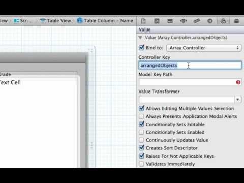 Cocoa Programming L20 - NSTableView Bindings