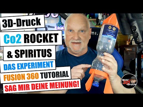 3D Druck Spiritus & Co2 Rocket Experiment Fusion 360 Kegel erstellen