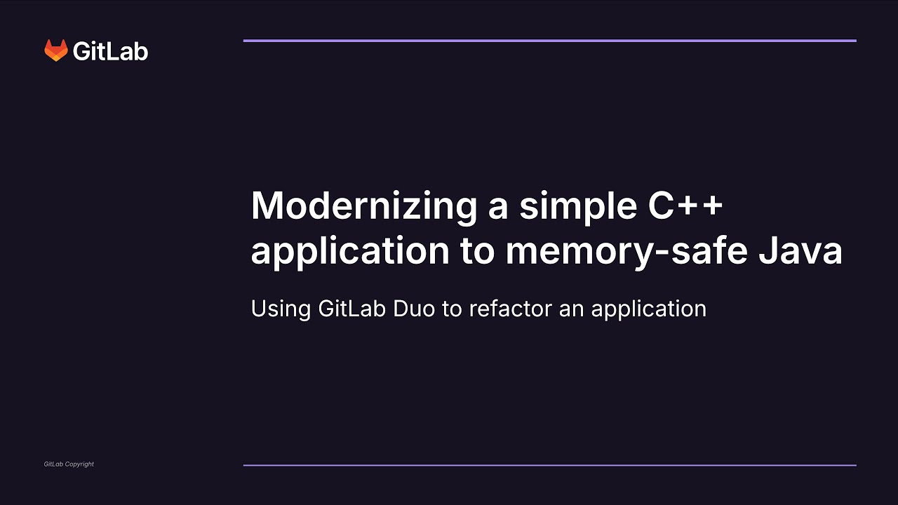 Modernizing a simple C++ application to Java with GitLab Duo