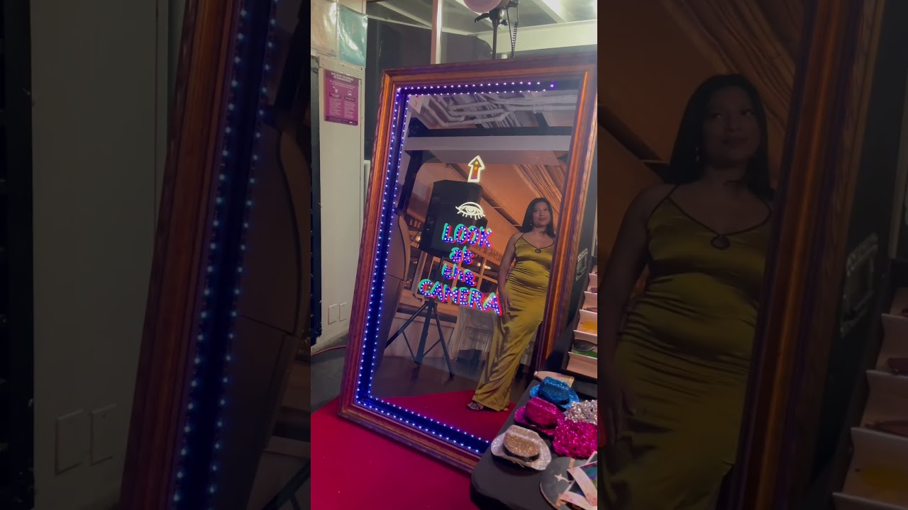 Mirror Photo Booth with Custom Start Screen. #nyc #photobooth #photoboothrental #eventplanner