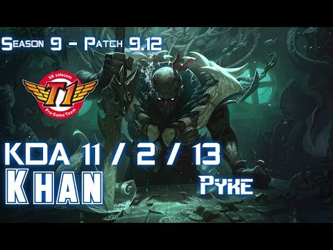 SKT T1 Khan PYKE vs VIKTOR Mid - Patch 9.12 KR Ranked