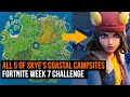 All 5 Skye's Coastal Campsite Locations | FORTNITE SEASON 2 WEEK 7