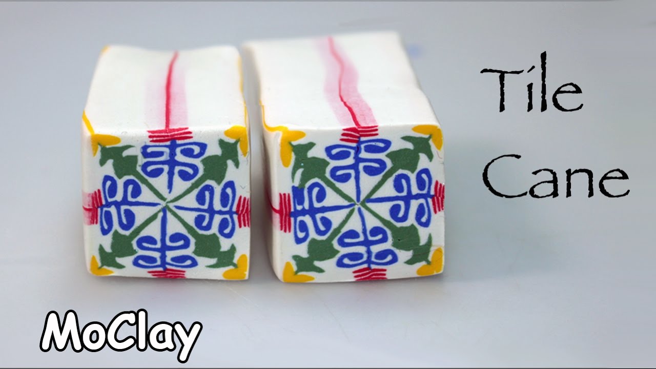 Diy Polymer clay Tile cane tutorial