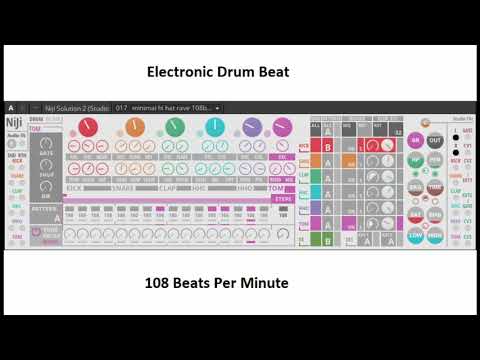 Minimal Hi Hat Rave Drum Machine Beat 108bpm