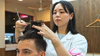 Download lagu 💈(ASMR) Japanese Lady Barber Provided Excellent Service at Barbershop Established in 1945 in Japan mp3