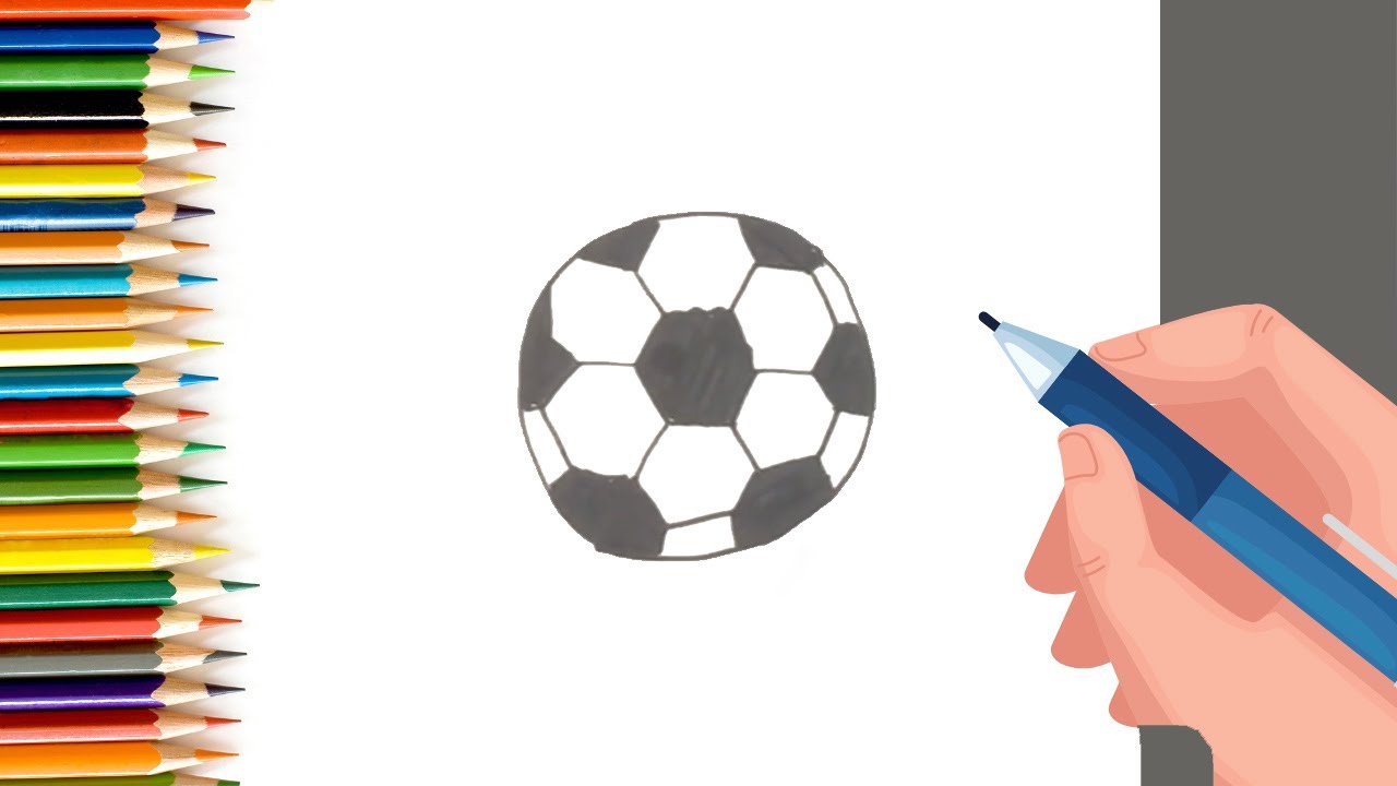 How to Draw easy Football ⚽ step by step for Kids   #shorts