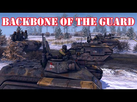 Backbone of the Guard! Steel Legion vs Khorne Bloodpact. Warhammer 40k Indomitus mod for Ostfront!