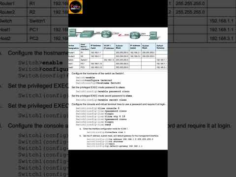 Basic Routing & Switching configuration #routing #switching #networking #ccna #vlan