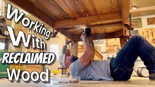 Reclaimed Wood Tips and Tricks || Easy DIY Salvaged Wood Dining Table