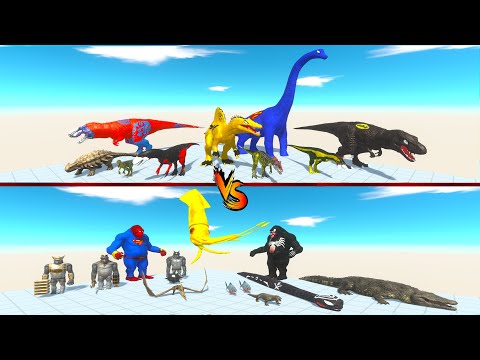 CARNIVORE & HERBIVORE DINOSAURS vs REPTILES & MAMMALS & AQUATICS - ARBS