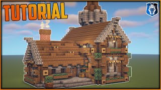 Minecraft: How to Make a Medieval Stone Cleric's House (Tutorial)