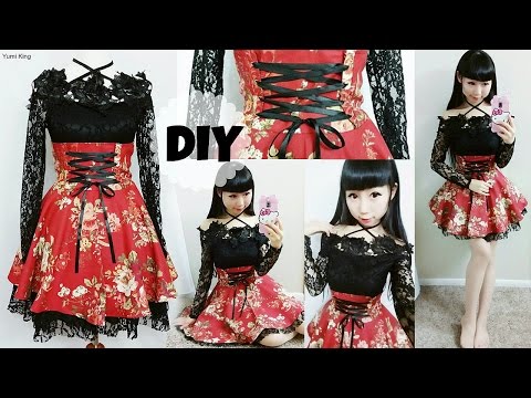 DIY Easy Corset Skirt Outfit & How to Apply Eyelets &...