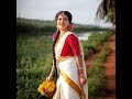 Saniya Babu In Traditional Kerala Kasavu Saree പരമ്പരാഗത കേരള കസവു