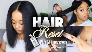 HAIR RESET For Natural Hair | Wash Routine, Hair Stretch, and Trim | WOW Heat Protectant