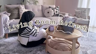 Living Room Refresh • reorganization, cleaning | How Does Social Media Affect Your Life?🌷