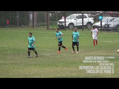Gol de JAVIER BERRIOS para Deportivo Las Acacias vs Tricolor de Paine en Serie Super Senior