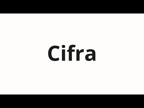 How to pronounce Cifra